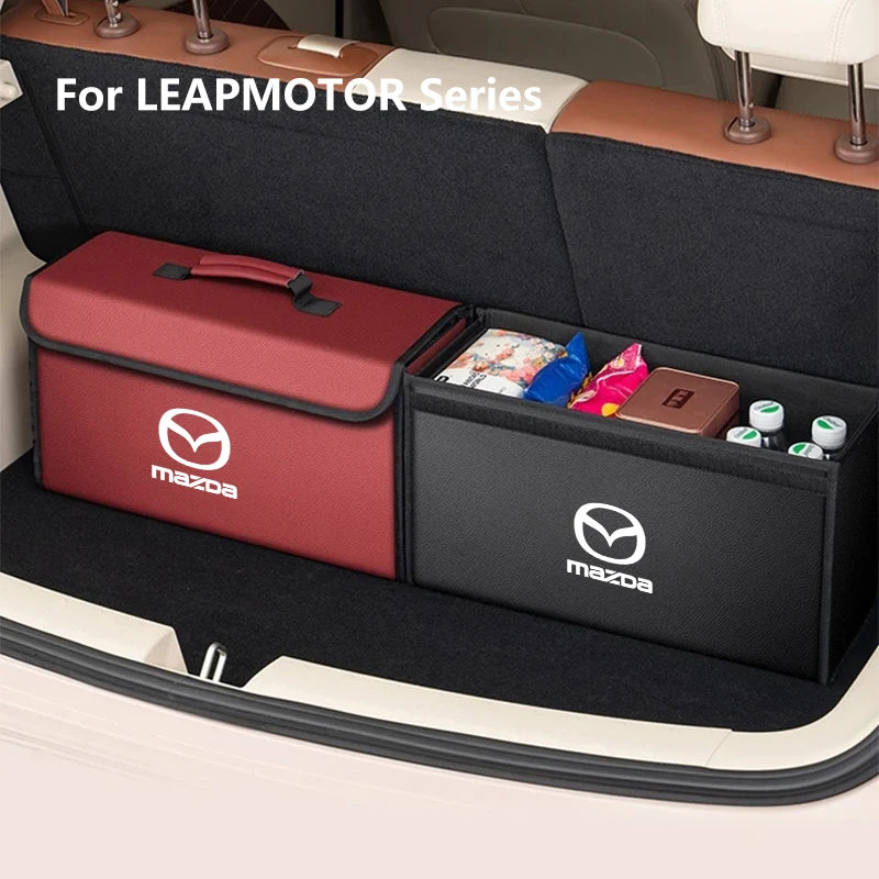 Car Trunk Storage Box Organizer For Mazda 2 3 5 6 CX-60 CX-90 CX-70 CX-7 Foldable Stowing Tidying Bag Container Bag Accessories