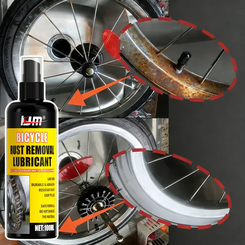LJM 100Ml Bicycle Rust Removal Lubricant Multi-Purpose Chain Lubricant For Bike Chain Gear Metal Anti-Rust Maintenance Spray