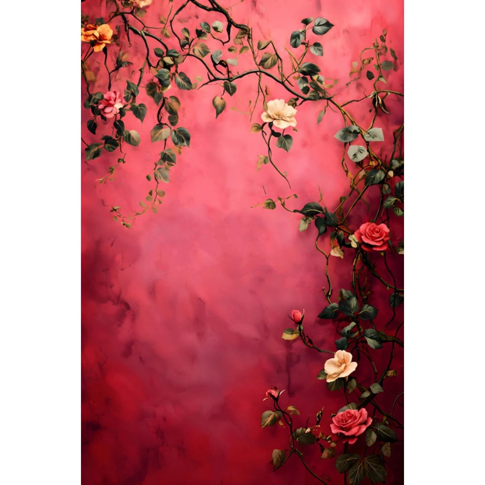 Spring Flower Wall Photography Background Abstract Floral Wedding Birthday PartyDecor Maternity Art Portrait Backdrop Photobooth