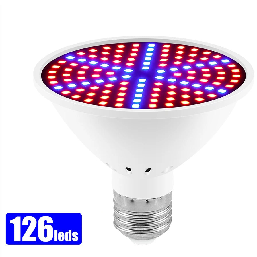 300~48Beads E27 Plant Growth Lamp Cup Red Blue Full Spectrum Indoor Planting Multi-specification Lamp Beads Lighting Light Cup