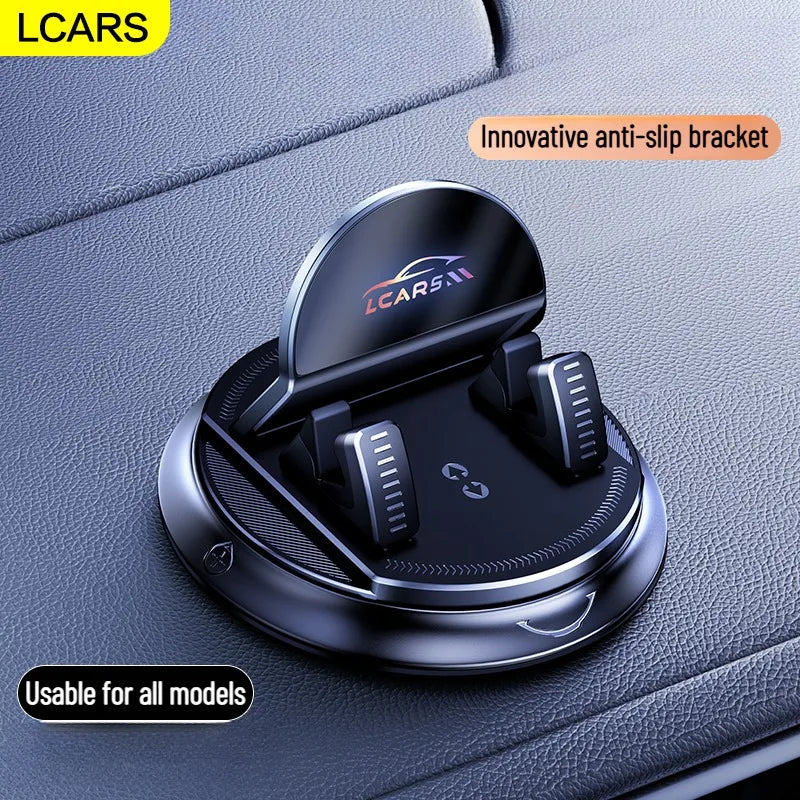 360 Degree Rotating Car Mobile Holder Sticky Suction Cup Phone Stand for Dashboard Multi Purpose Use in Auto and House Accessory