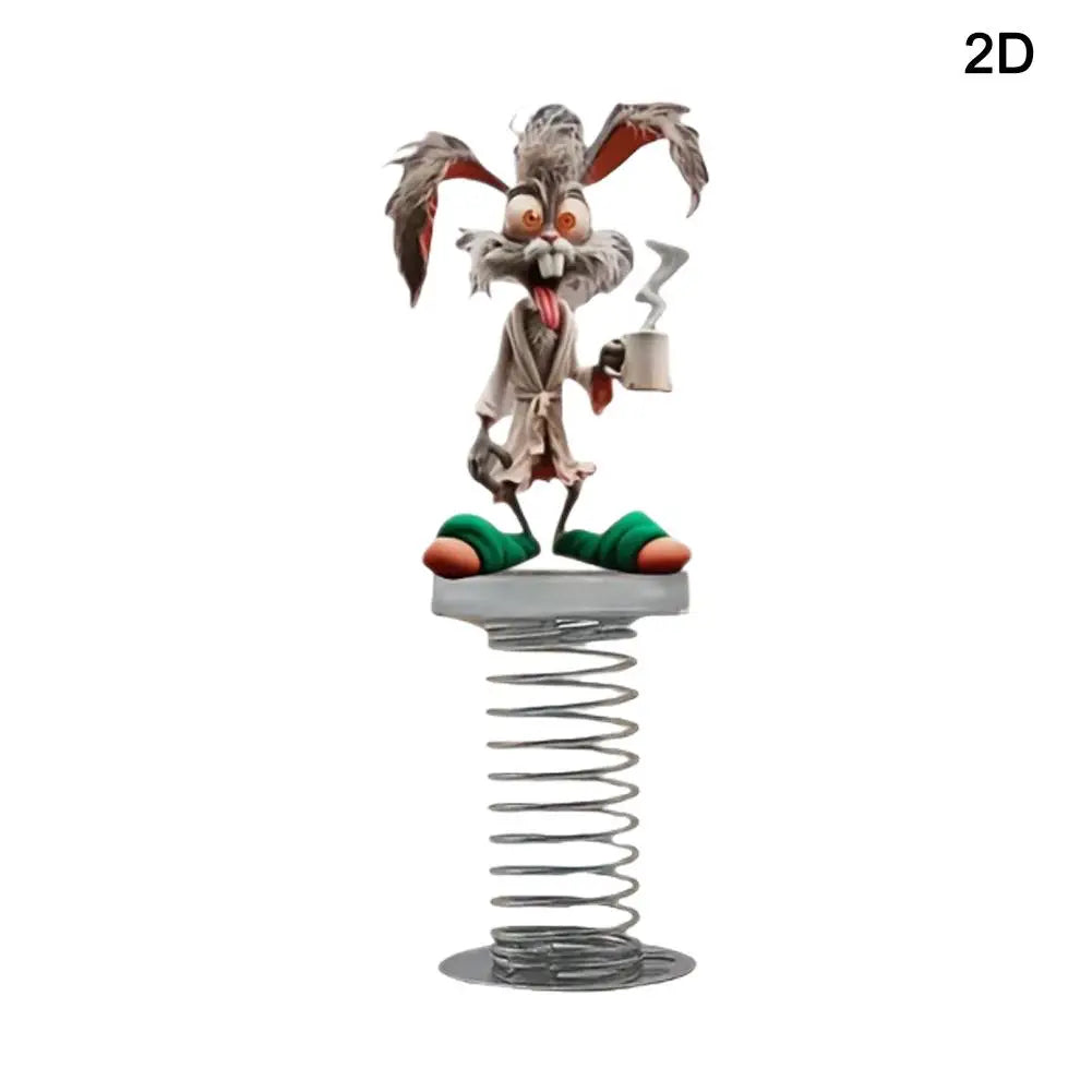 Creative Car 2D Acrylic Horse Monkey Pendant Funny Decor Pendant Bobblehead Cartoon Dashboard Decor Car Interior Accessories