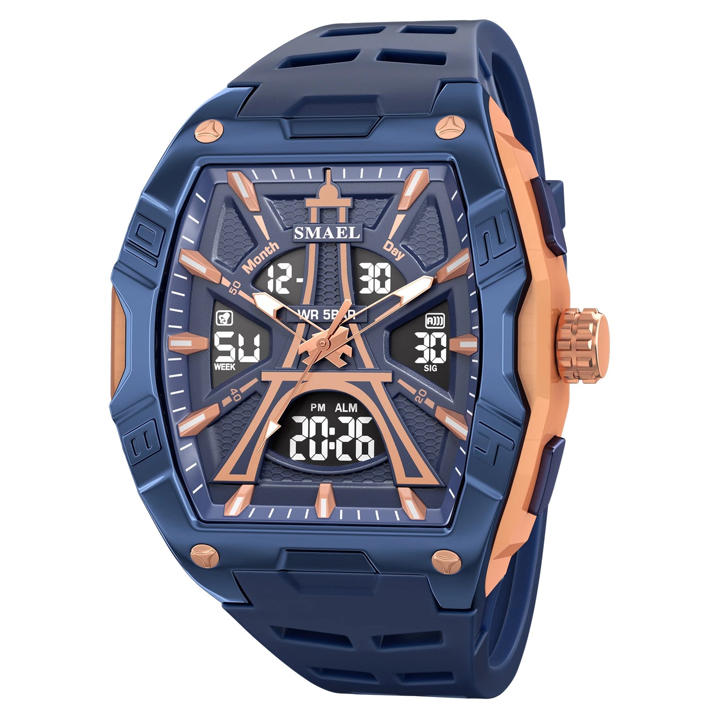 SMAEL Luxury Men Watches Waterproof Luminous Watch For Man High Quality LED Quartz Chronograph Sport  Wristwatches Clock Male
