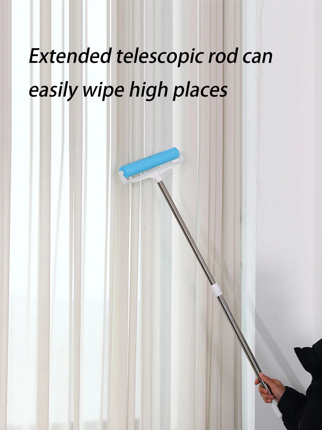 Washable Reusable Hair Sticking Device With Extendable Handle For Sticking Clothes Bed Sheets Dust Pet Flooring Carpet Cleaning