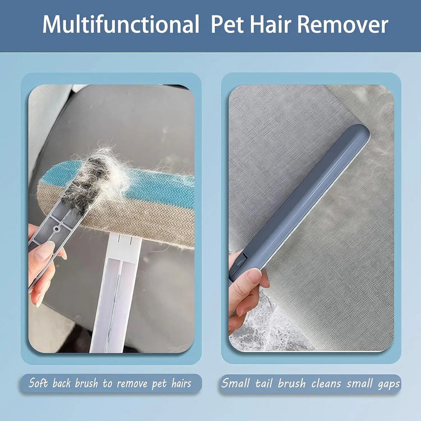 Pet Hair Removal Tool 4-in-1 Hair Removal Furniture Cat Hair Remover for Couch-Pet Hair Removal Car Cloth Furniture Carpet Bed