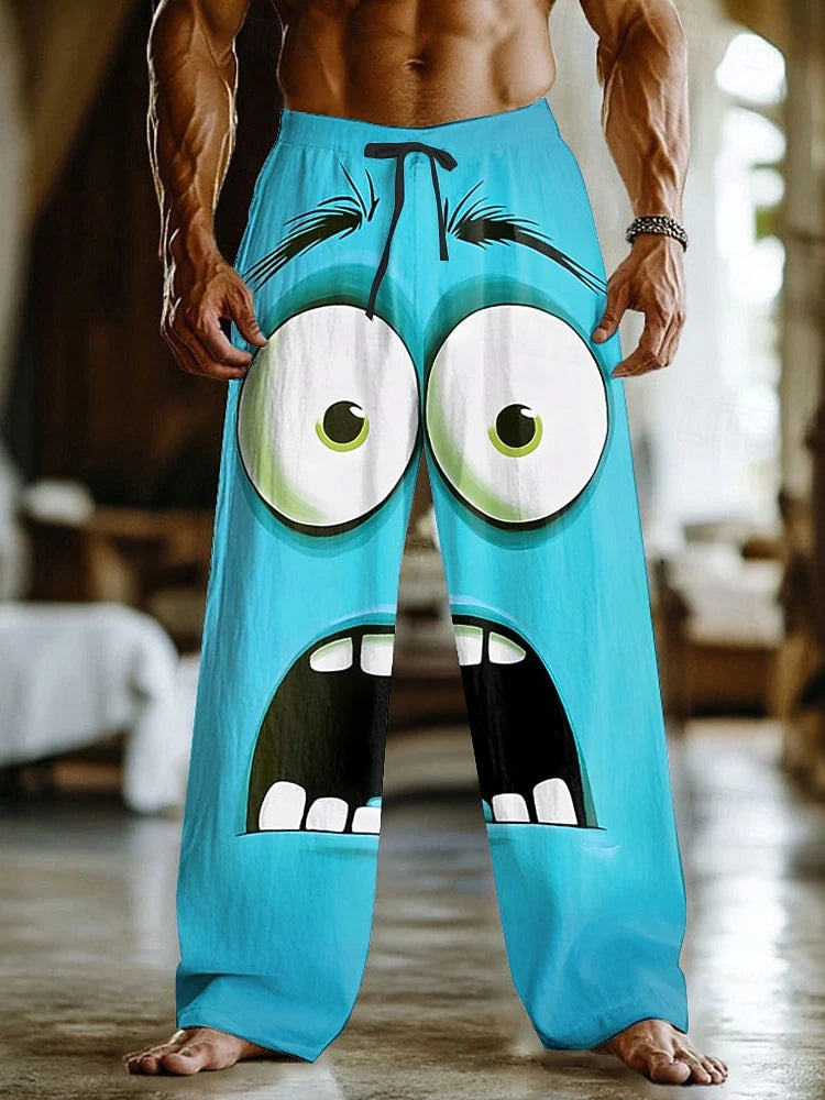 In The Autumn Of 2025, There Are Funny 3D Printed Men's Casual Pants. Harajuku Street Fashion Men's Casual Pants, For Daily Casu