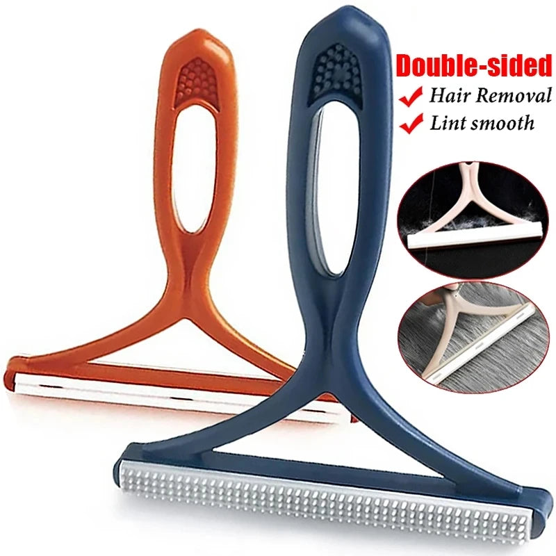 Double-Sided Portable Lint Remover for Pet Hair-Reusable Fabric Shaver for Clothes/Carpet/Car Seats, Fur Removal Tool Hair Brush