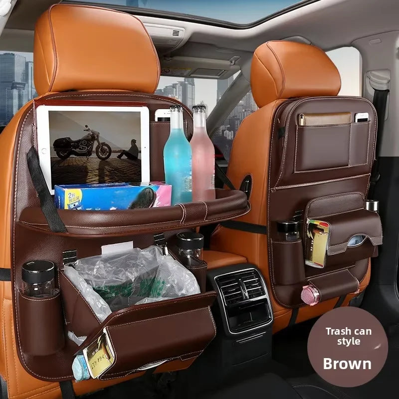 KASYPHE 2026 New Car Seat back Storage Organizer Bag Universal PU Leather Multifunction Storage Box Stowing Tidying Pocket Auto
