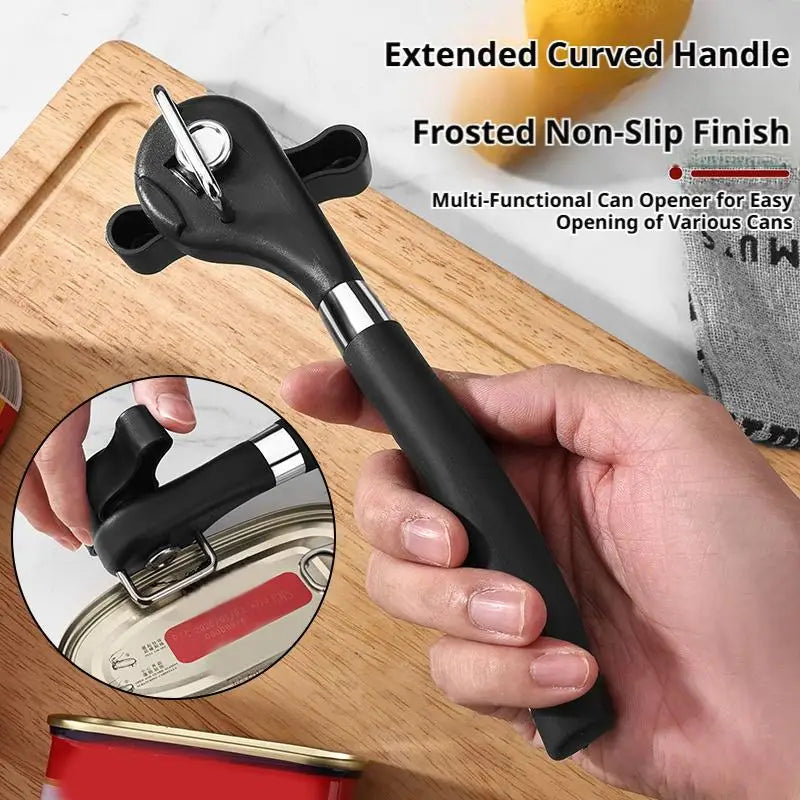 Plastic Hand-actuated Can Opener Safety Kitchen Tools Easy Grip Side Cut Manual Opener for Cans' Lid Kitchen Gadgets
