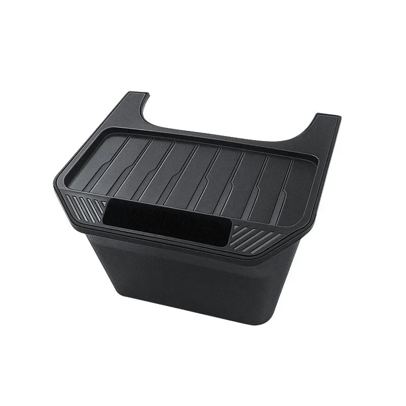 Rear Seat Storage Box For Tesla Model Y 2021-2024 2025 2026 Juniper Center Console Organizer Backseat Trash Can Garbage Bag Tray