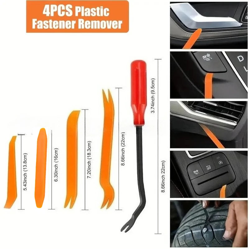New Car Disassembly Tool With Auto Fastener Clips Mixed Kit Car Body Push Retainer Pin Rivet Bumper Door Trim Panel Fastener Kit