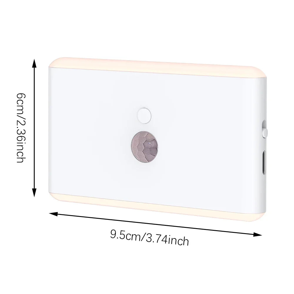LED Night Light, USB Charging, Smart Motion Sensor, Color-Changing Ambient Lighting, Ideal for Living Room and Hallways