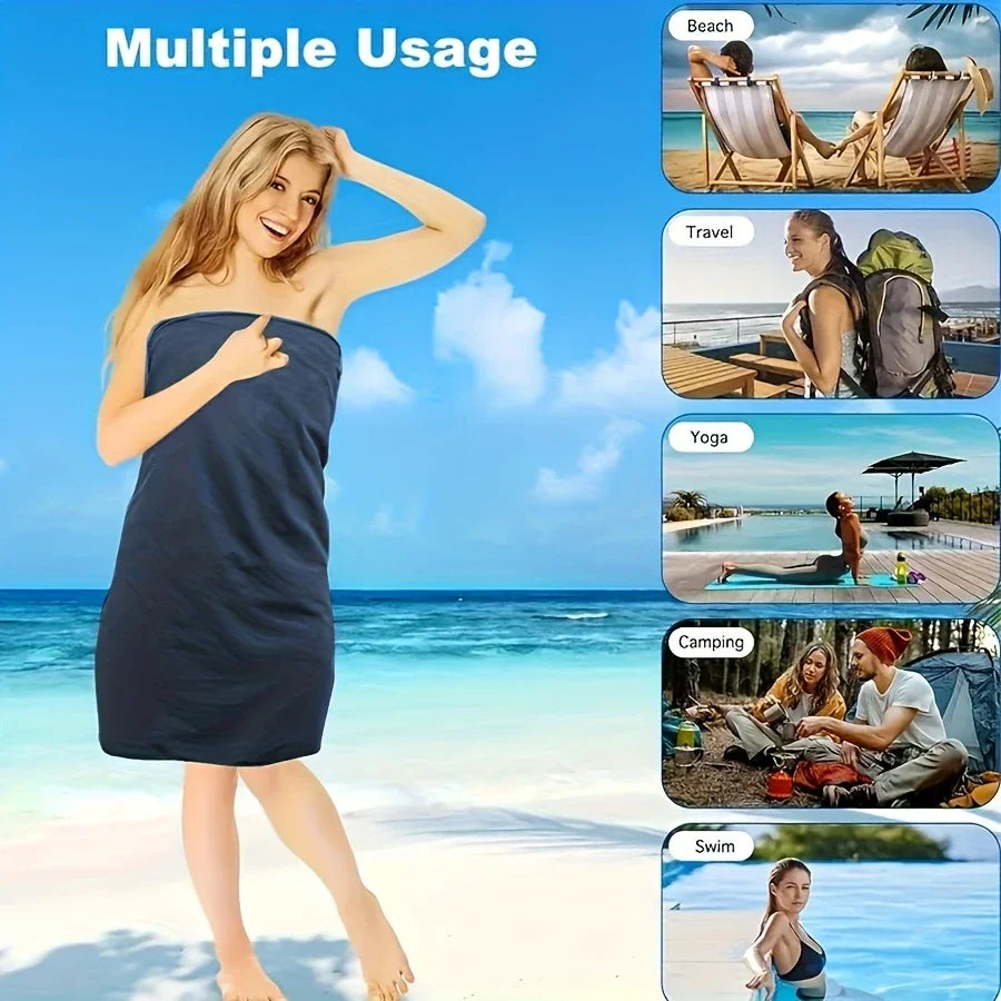Microfiber Towel Quick Dry Towel Travel Towel Sports Towel Beach Towel Sandproof Soft Light Towel For Swim, Yoga, Gym