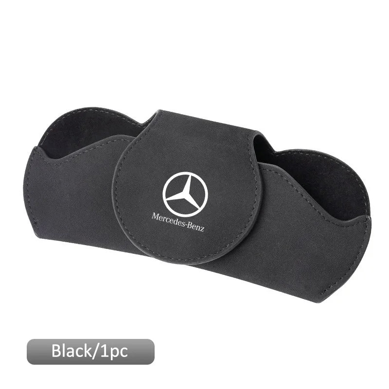 Car Emblem Sunglasses Clips Glasses Holder Car Sun Visor Glasses Box For Mercedes Benz W212 W213 W205 W177 W247 W176 CLS CLA CLK
