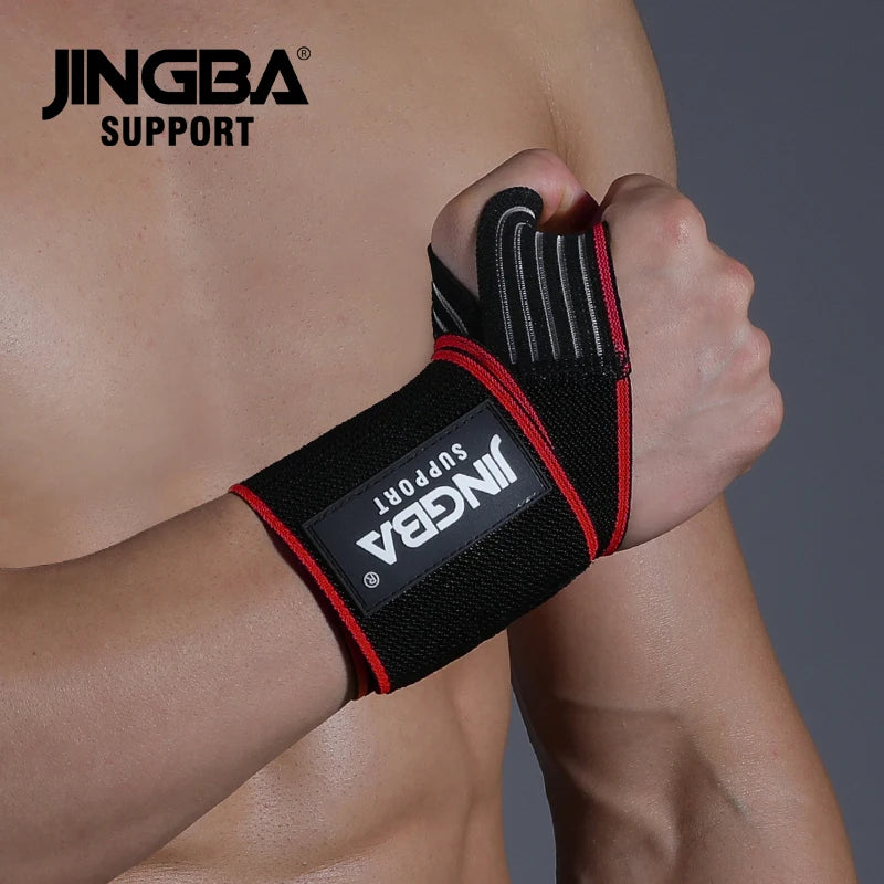 Fitness Wrist Wraps Weight Lifting Gym Wrist Straps Cross Training Padded Thumb Brace Strap Power Hand Support Bar Wristband
