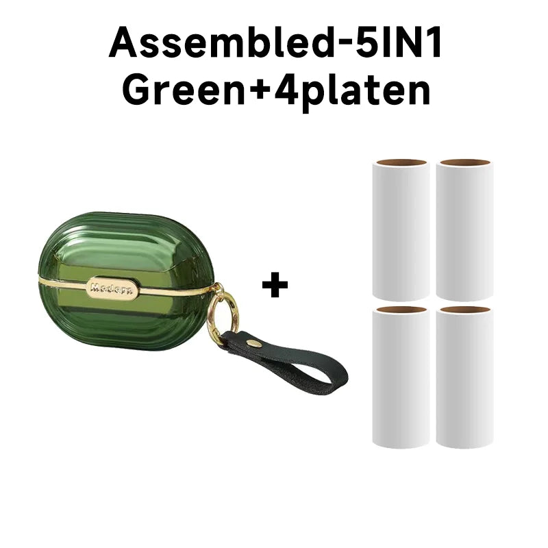 Portable Tearable Roll Paper Sticky Roller Dust Wiper Lint Roller Remover Brush Pet Hair Clothes Carpet Bed Cleaning Accessories