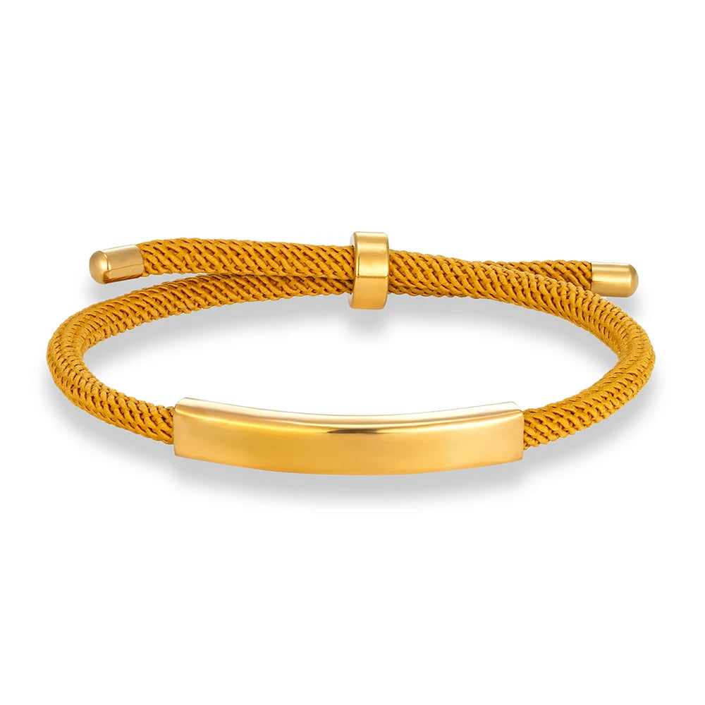 MKENDN Punk SOS Custom logo Name Engrave Text Rope Bracelet customize Stainless Steel Bracelets For Women Men ID Bracelet
