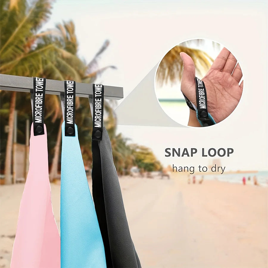 Microfiber Quick-Dry Lightweight Sandproof Towel  Portable Compact for Swim Yoga Gym Beach Travel Sports Supplies