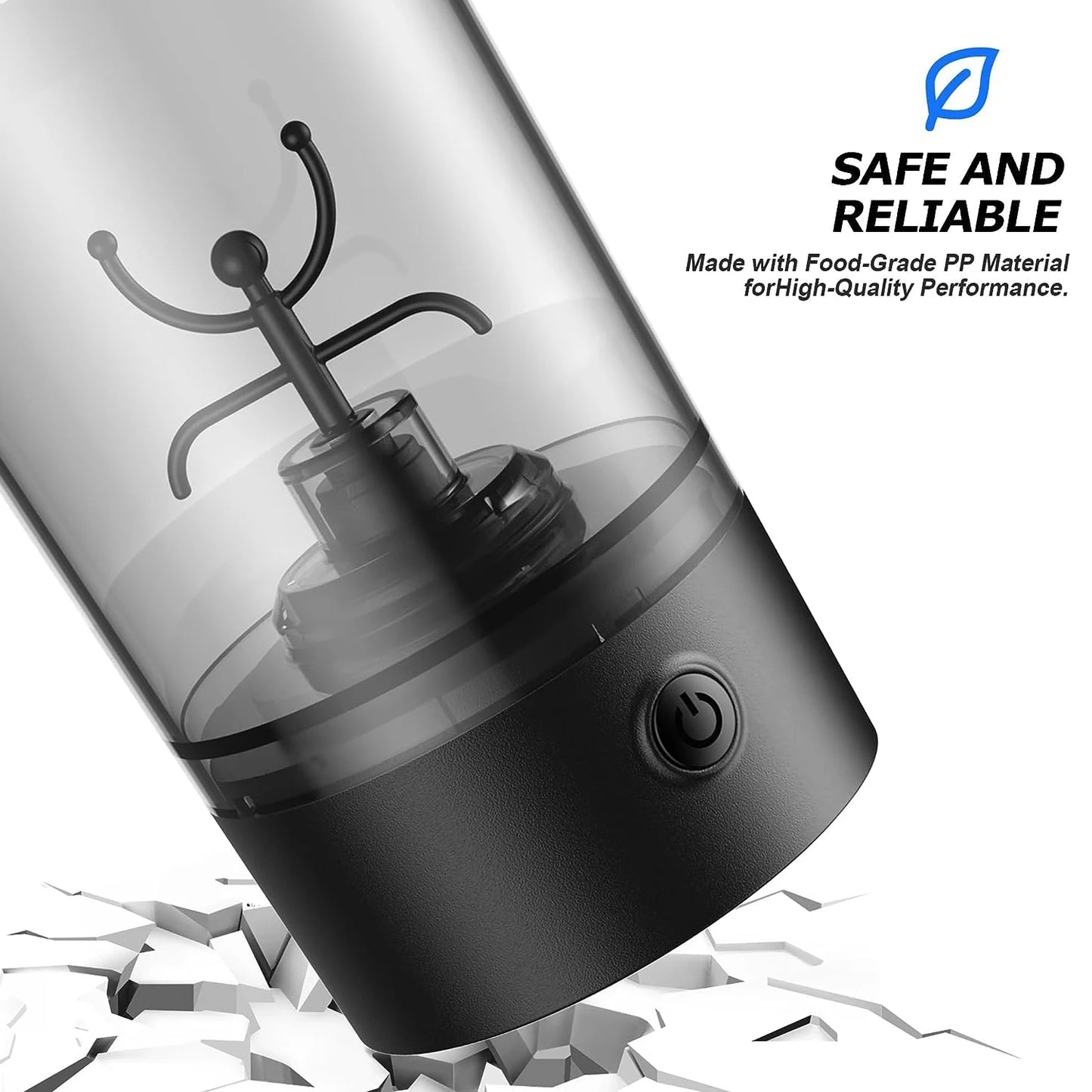 Premium Electric Protein Shaker Bottle, 22oz Blender for Mixing Protein, Gym Portable Cup, and Cocktails