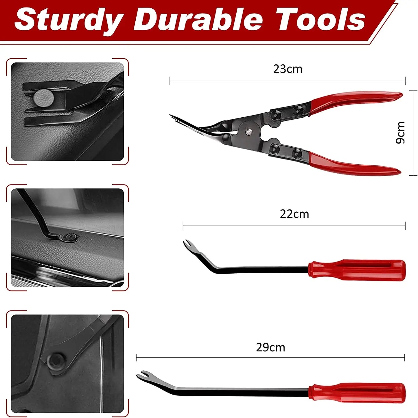Car Interior Disassembly Tool Trim Removal Tools Kit Auto Removal Tool Kit Door Panel Radio Stereo Audio Dash Terminal Removal