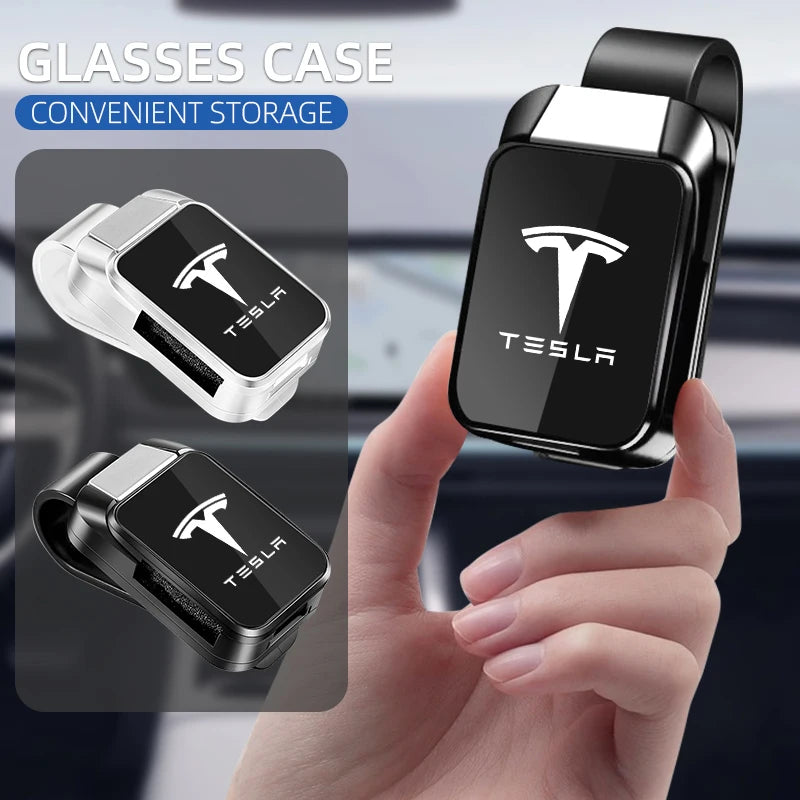 Car Glasses Clip Car Sun Visor Automotive Hanger Clip Ticket Card Mount Clips for TESLA MODEL 3 MODEL Y MODEL X