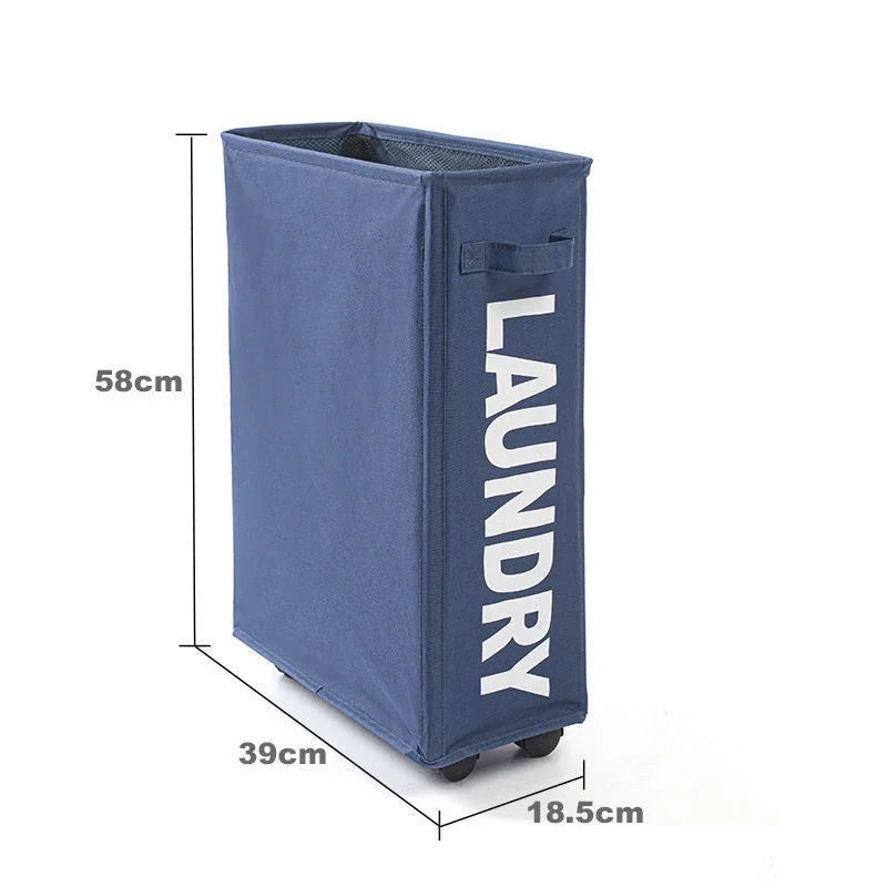 Laundry Baskets With Wheels Fitness Tool Storage Basket Foldable Yoga Mat Organizer Household Toy Clothing Storage Basket New