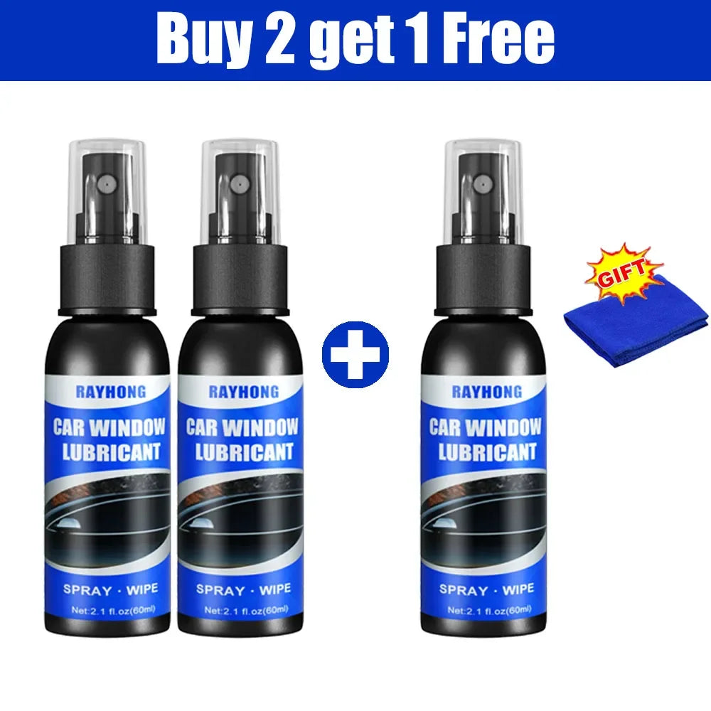 60ml Car Window Lubricant Lift Glass Sunroof Track Car Doors Sealing Strip Rubber Eliminating Abnormal Noises Lubrication Spray