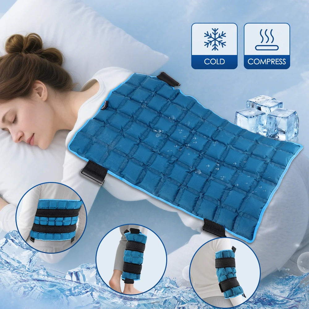 Reusable Cold/hot Compress Ice Packs Pad Gel for Knee Back Soft Injury Support Body Cooling Cushion Mat Nursing Care Big Size