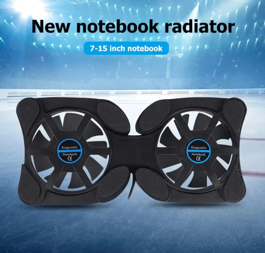 Foldable Cooling Pad Laptop Cooler with Double Fans Laptop Stand USB Powered for 7-15 inch Notebook PC LCD Display Cooler Holder
