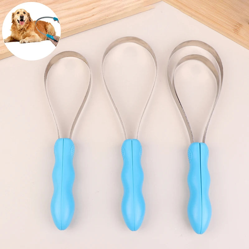 Double Sided Hair Brush Pet Hair Comb Non-Slip Handle Equestrian Brush Scraper Pet Hair Removal Cleaner For Dogs Cats Horses