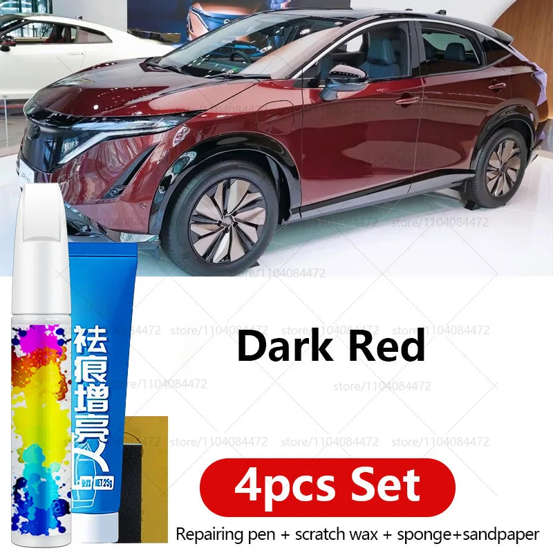 Car Paint Repair Pen For 2022-2025 Nissan Ariya Paint Scratch Repair Accessories 4PCS Green Black Red White Red Silver Gray Gold