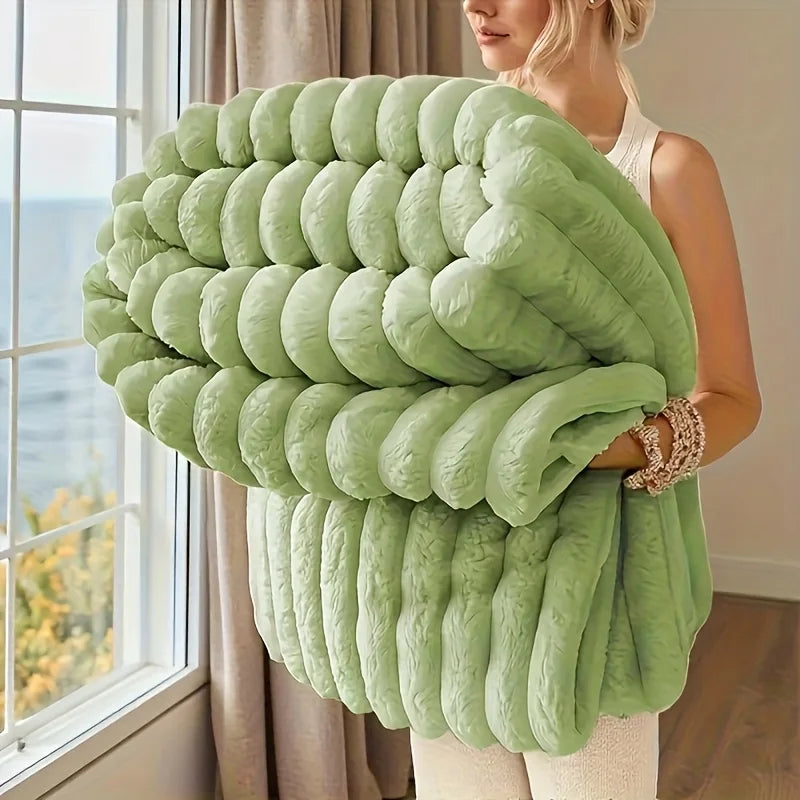 1 Pc ROSEKIND Blankets, 300GSM Soft & Warm Fleece Blankets, This Stylish Throw Blanket for All Seasons Clearance Sale For UK