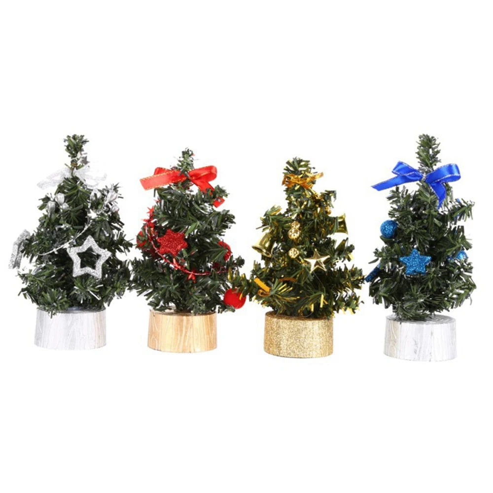 Table Mini Christmas Tree Decorations Children Home Bedroom Party 15/20/30/40cm Artificial Christmas Tree New Year Navidad Gift