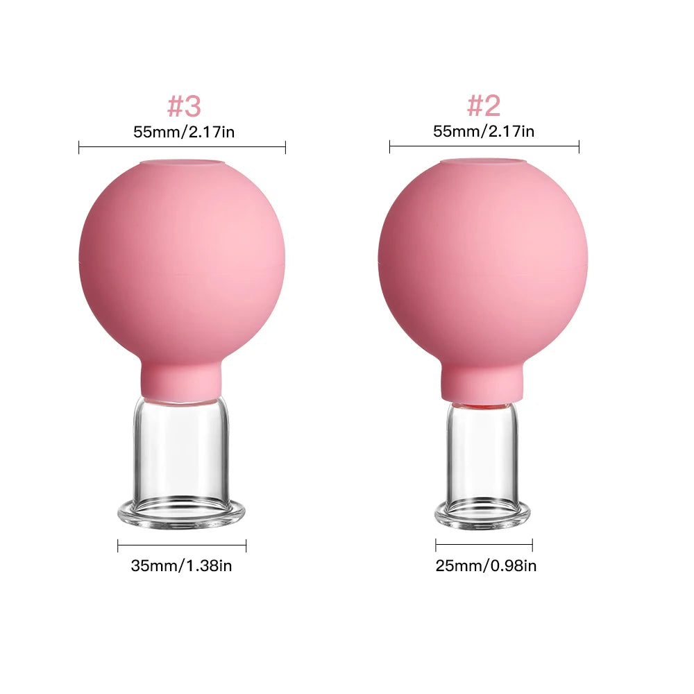 Rubber Face Massager Vacuum Cupping Face Lifting Facial Cups Anti Cellulite Cup Anti-Wrinkle Cupping Therapy Skin Care Beauty