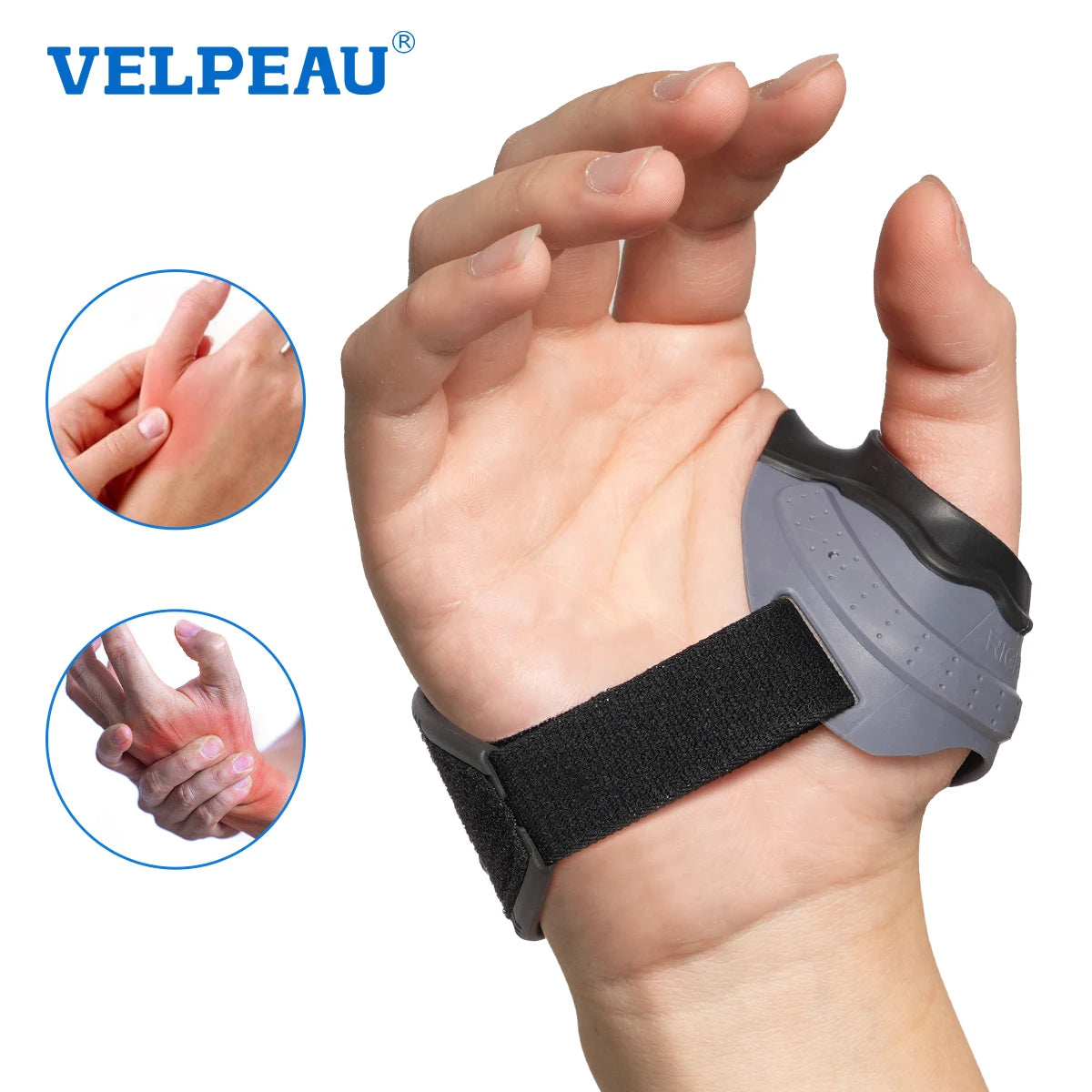 VELPEAU CMC Thumb Brace with Compression Sleeve, Thumb Joint Splint for Osteoarthritis Arthritis and Basal Thumb Support