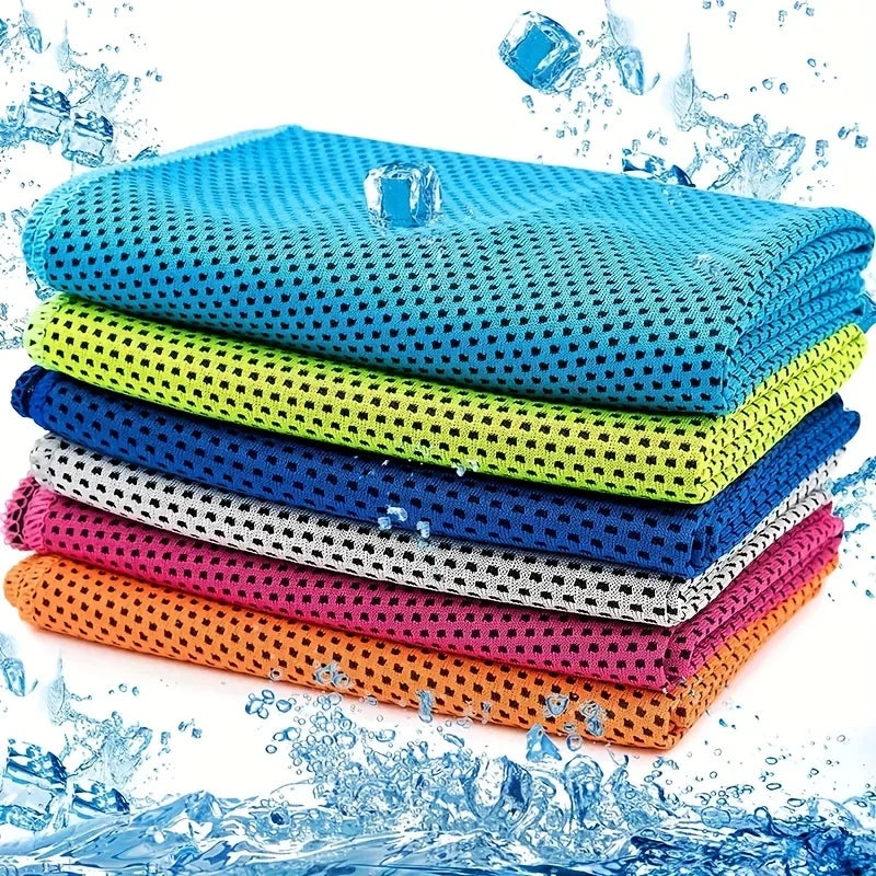 1Pcs Quick-Drying Sports Towel with Storage Box and Cooling Ice Blanket for Outdoor Fitness and Camping Cycling Hiking
