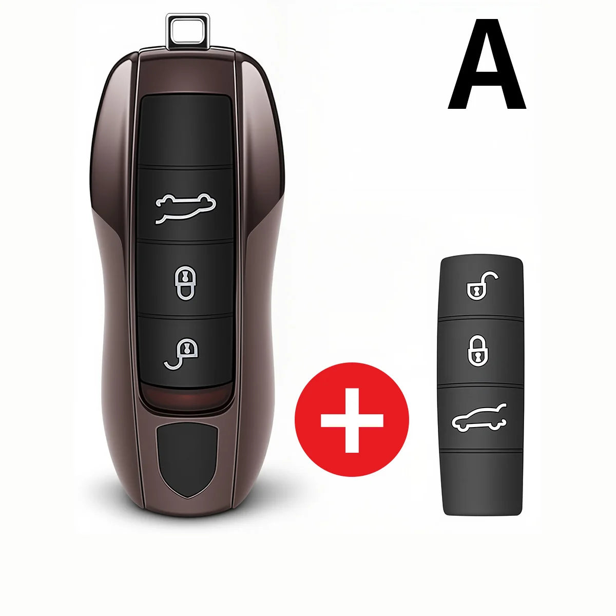 For Porsche Panamera Carrera Macan Boxster Cayman Cayenne Taycan 911 970 981 991 Car Smart Remote Key Case Fob Covers Set Shell