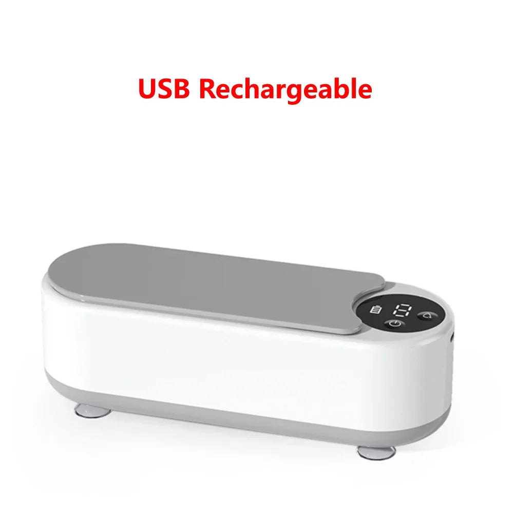 Ultrasonic Jewelry Eyeglasses Watches Cleaner 3 Gear Cleaning Machine for Makeup Brush Necklace Vibration Mini Washing Machine