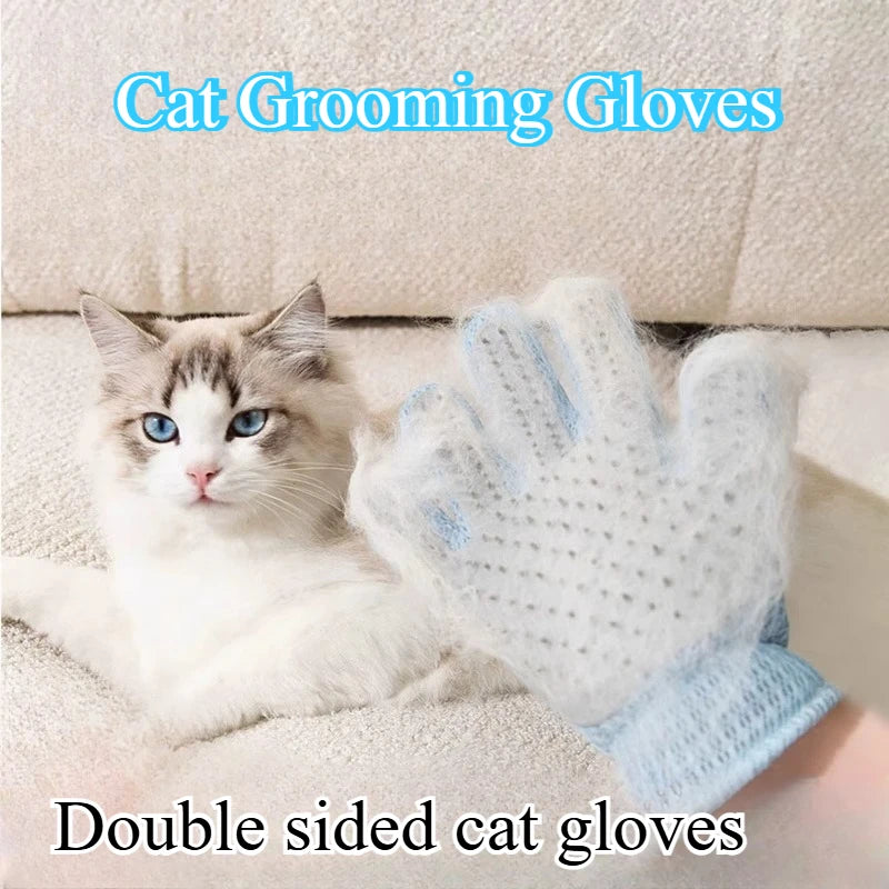 Pet Grooming Double-sided Gloves Cute Cloud Shaped Design Hairbrush Removal Cat Grooming Hair Removal Pet Cleaning Hound Glove