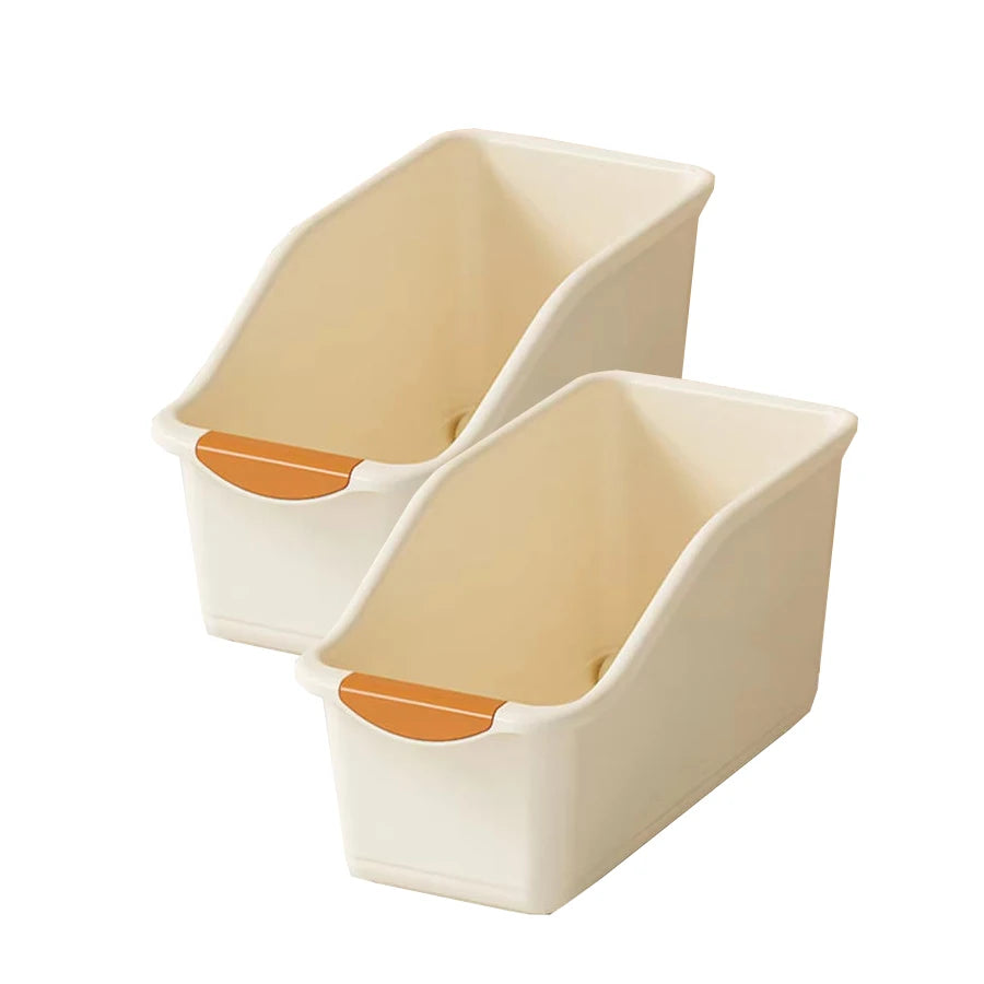 2/3pcs Plastic Under Sink Organizer with Wheels, Bottle Organization Bins Kitchen Cabinet Organizers Plastic Basket for Under