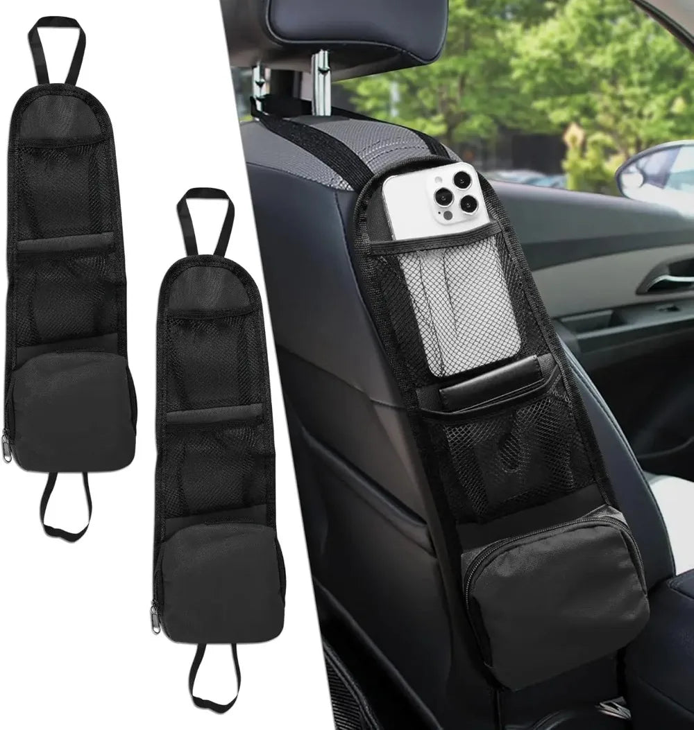 Universal Car Seat Side Hanging Storage Organizer Bag Multifunctional Vehicle Mesh Pocket Hold Car Interior Accessories