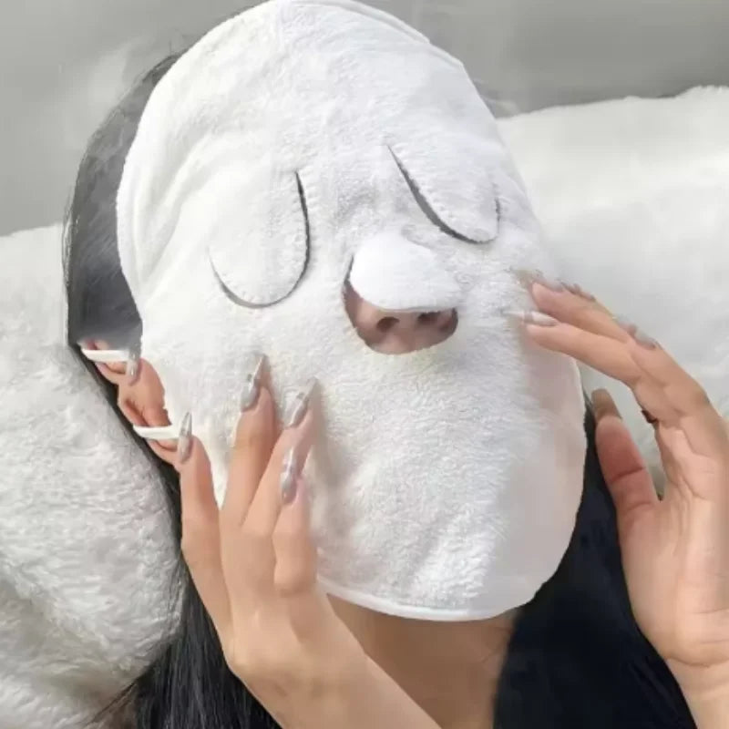 Hot Towel Mask Facial Wrap Reusable Facial Steamer for Hot and Cold Skin Care Moisturizing Facial Steamer