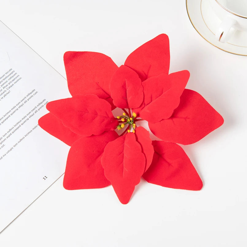 20/40 Pcs Artificial Flower Red Wedding Christmas Tree Party Garden Decor Home Table Vase Scrapbook Garden Archway Backdrop Wall