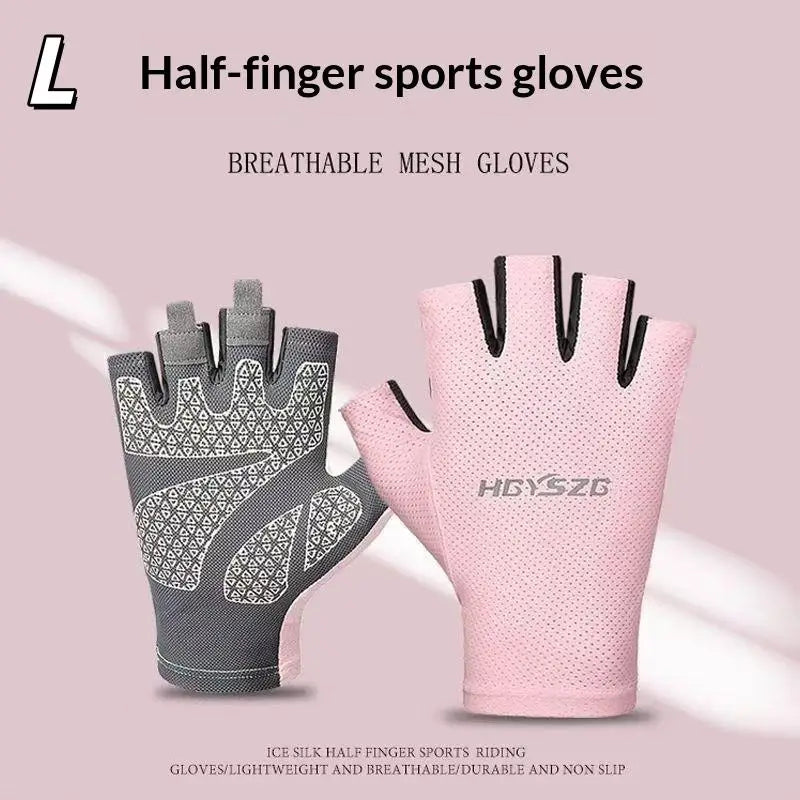 Half Finger Anti-Slip Shock Absorbing Cycling Gloves, Breathable Fingerless Bike Sports Gloves For Men Women Gym Riding