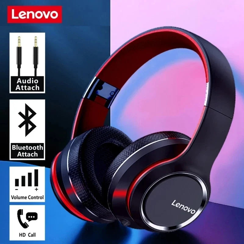Lenovo HD200 Bluetooth Earphones Over-ear Foldable Computer Wireless Headphones Noise Cancellation HIFI Stereo Gaming Headset (Copy)