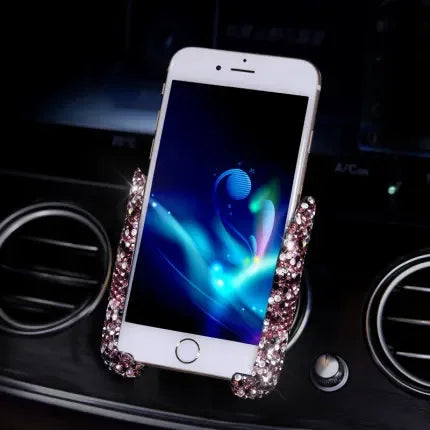 Stylish and Shiny Crystal Diamond Car Phone Holder 360° Rotatable Universal Fit for Secure Grip and Stylish Upgrades