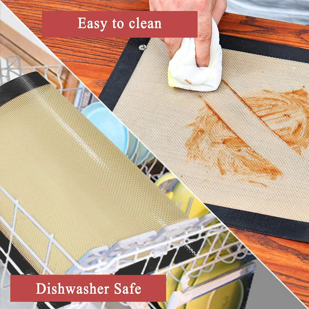 BUYYES Baking Mat Silicone Leakproof Cookie Tray Non-stick Baking Basket Heat Resistant Oven Liner Home Kitchen Tools Baking Mat