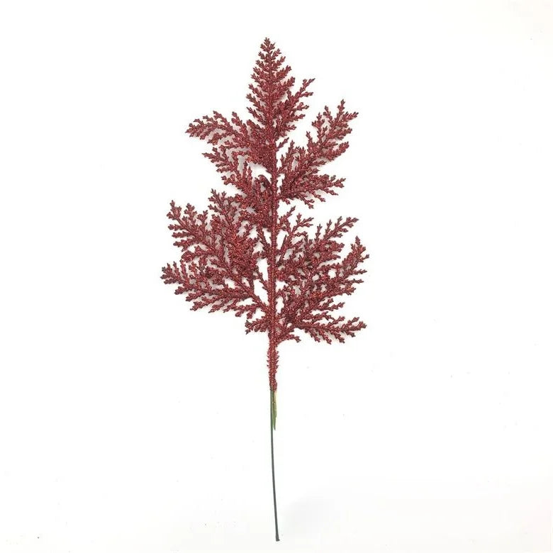 10/20Pcs Glitter Artificial Leaves Bundle Xmas Christmas Tree Decoration Vase Arrangement Home Party DIY Floral Garland Decor