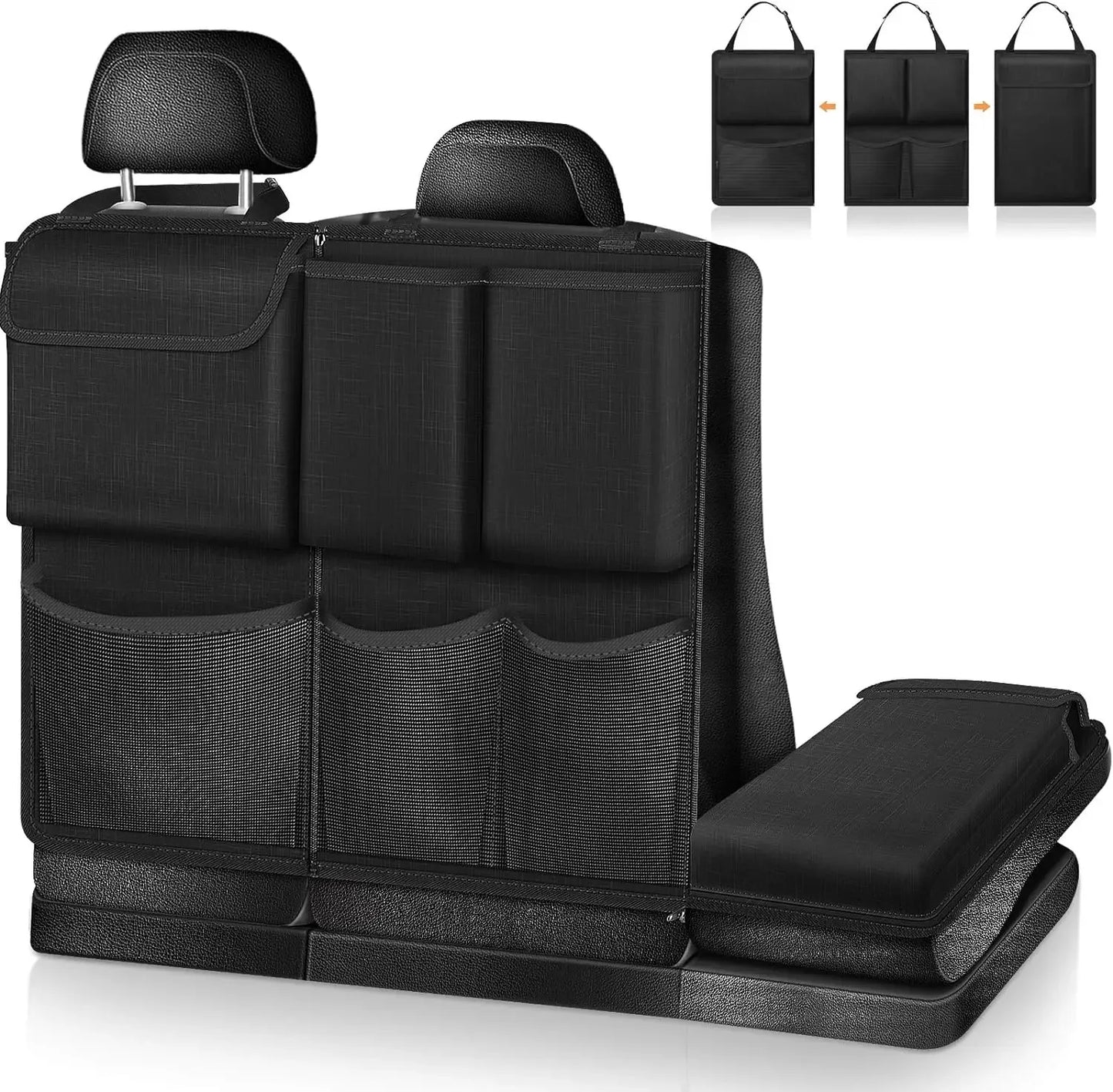 Universal Car Trunk Organizer Large Capacity Oxford Cloth Rear Seat Storage Cargo Rack Removable Seat Back Hanging Organizer