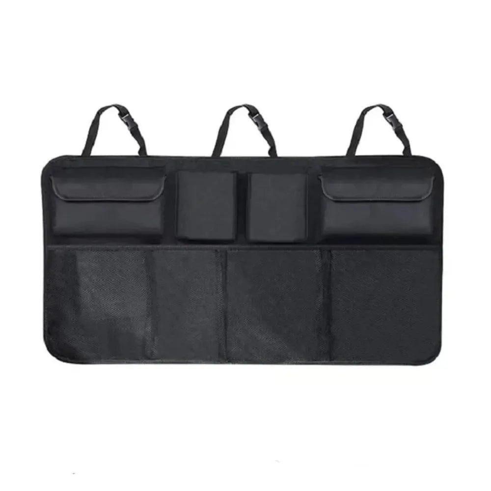 Car trunk storage bag SUV car seat back hanging bag Multi functional storage mesh bag Car interior storage items
